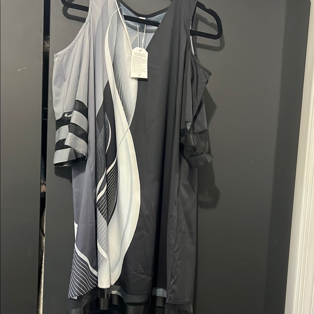 Eliou Black Asymmetrical Mini Dress